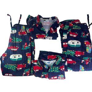 2 Pr Old Navy Mens XL & XXL Christmas Pajama Sets Santa Cars & Trailers Flannel